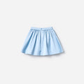 Blue Satin Sequin Flower Skirt