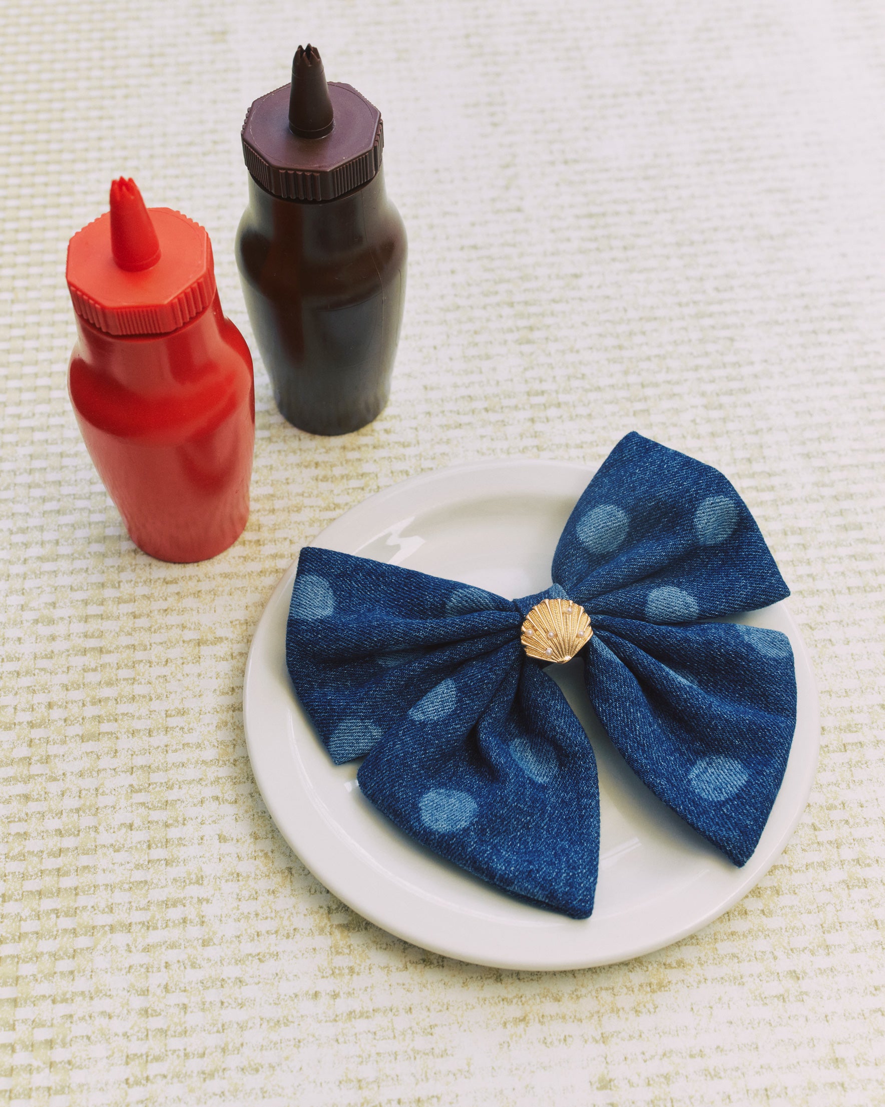 Denim Hair Bow