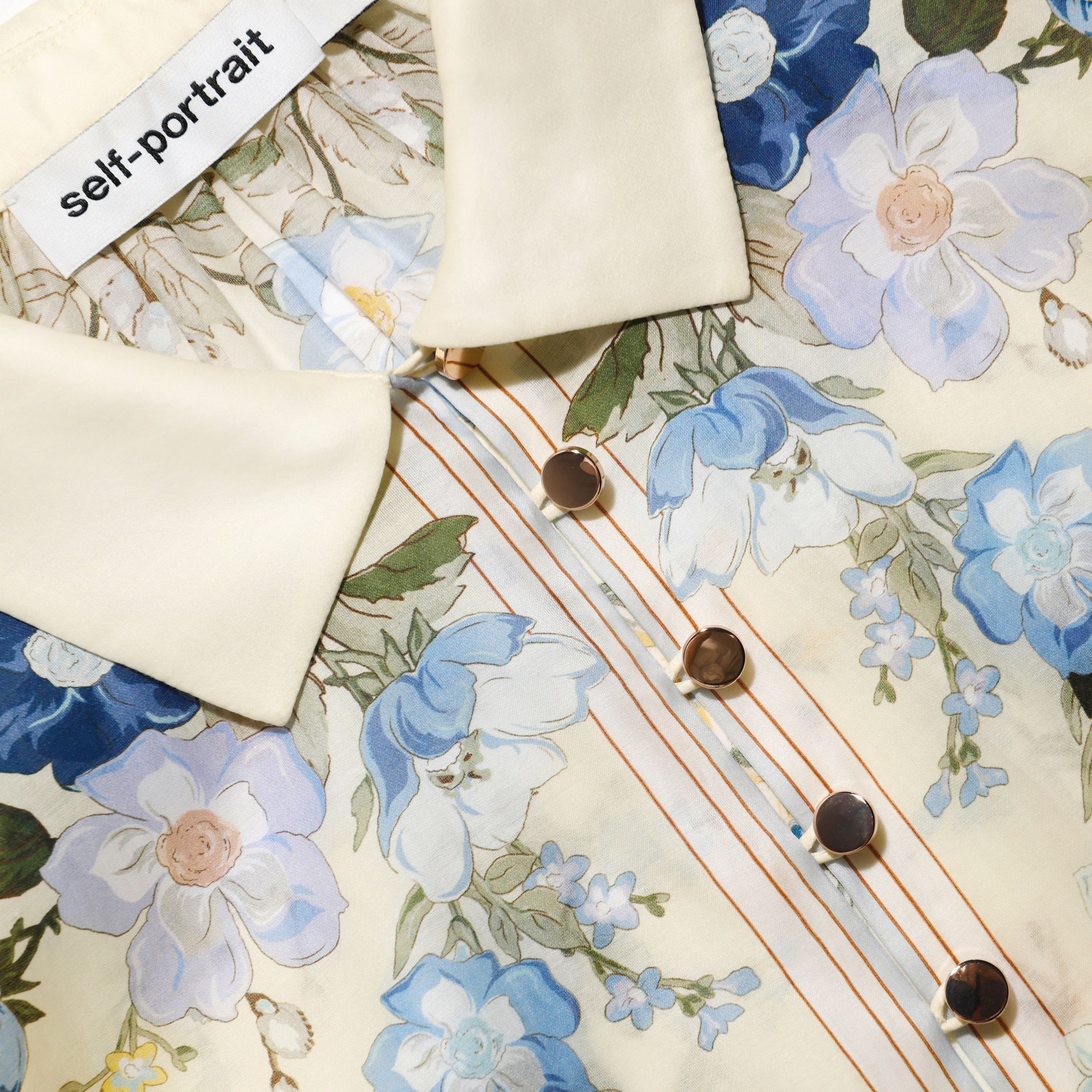 Yellow Floral Organza Blouse