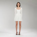 White Taffeta Mini Dress