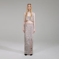 Stretch Sequin Maxi Skirt