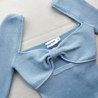 Light Blue Lurex Knit Top