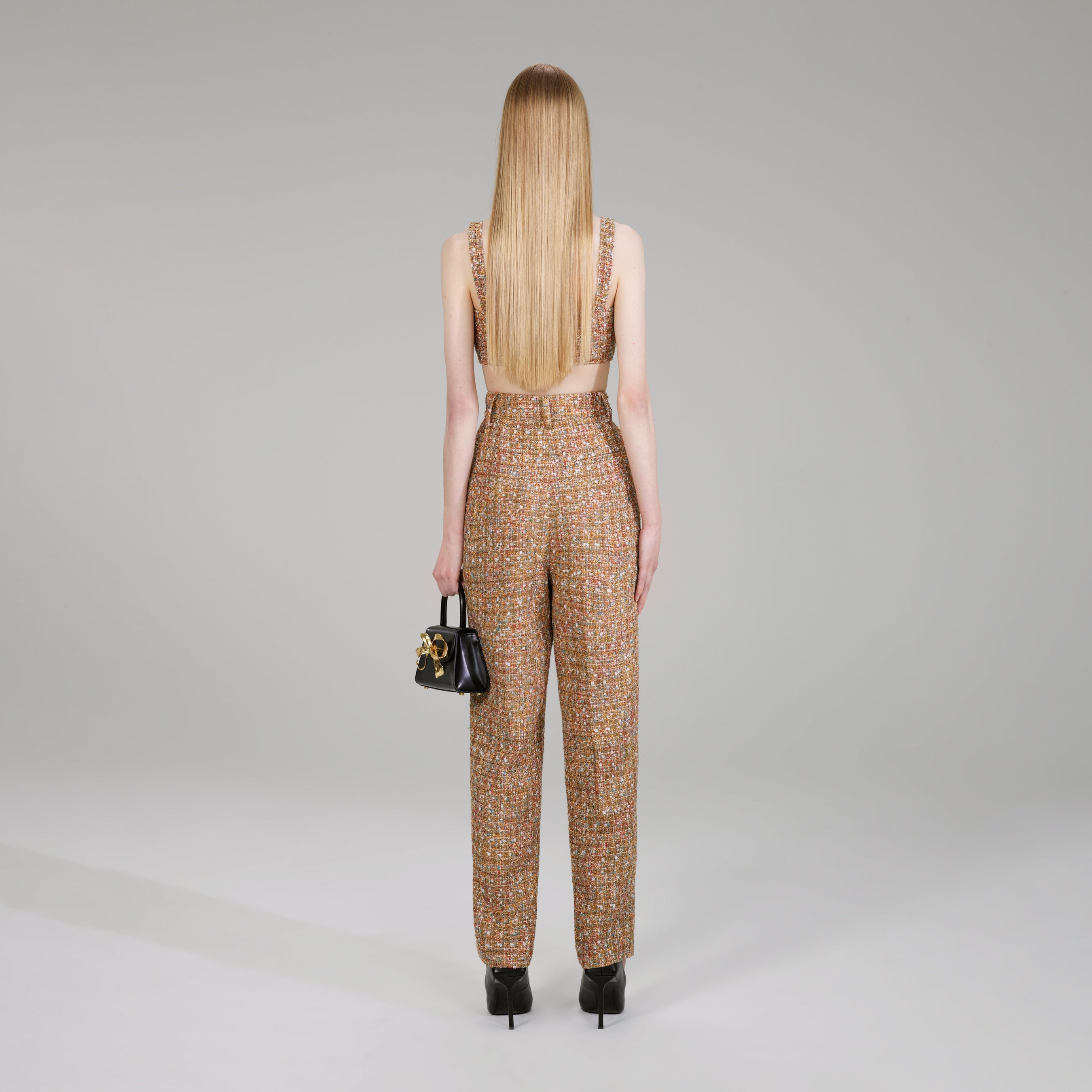 Gold Tinsel Bouclé Trousers