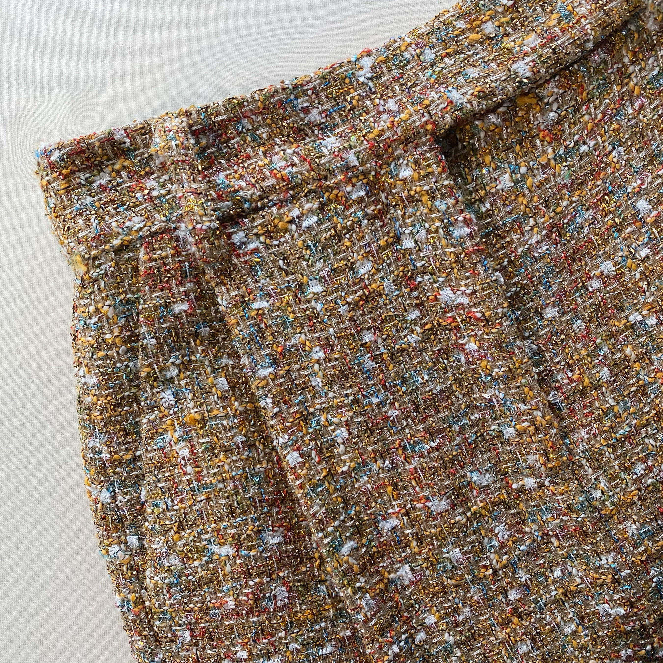 Gold Tinsel Bouclé Trousers