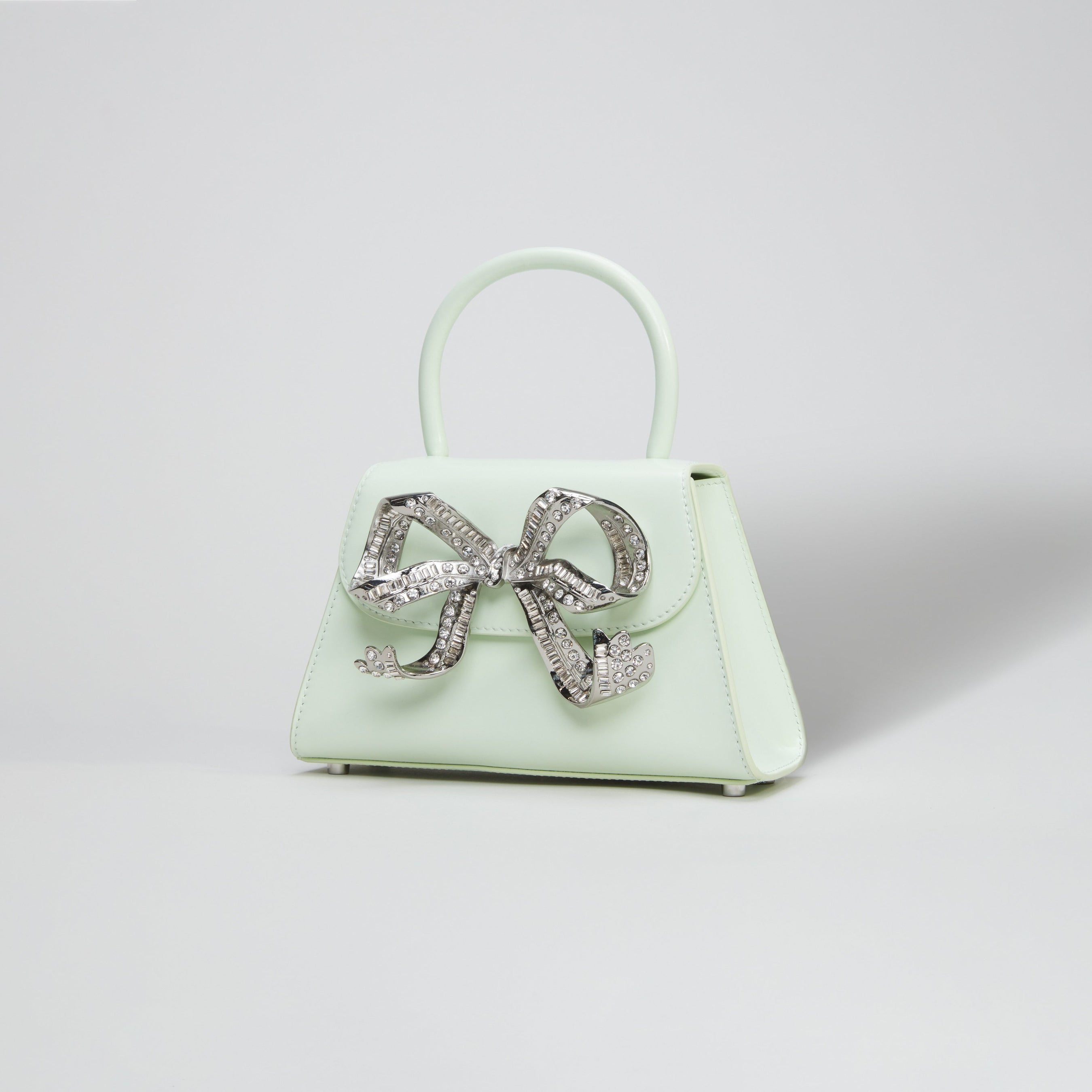 The Bow Mini in Pistachio with Diamanté