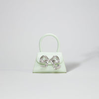 The Bow Micro in Pistachio with Diamanté