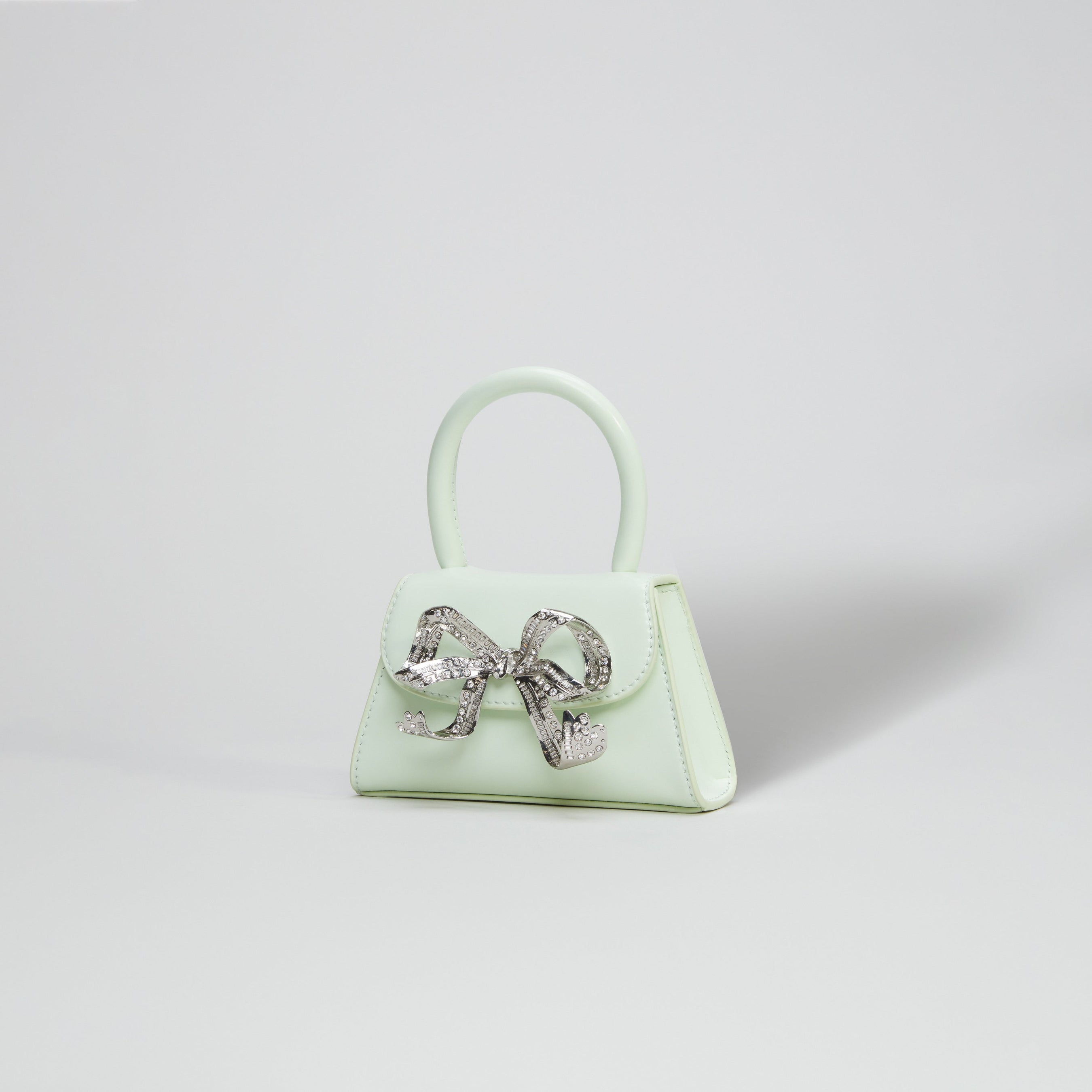 The Bow Micro in Pistachio with Diamanté