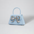 The Bow Mini in Blue with Diamanté