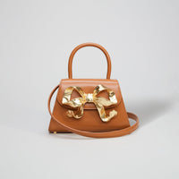 The Bow Mini in Tan with Gold Hardware