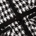 Black Check Boucle Chiffon Midi Dress