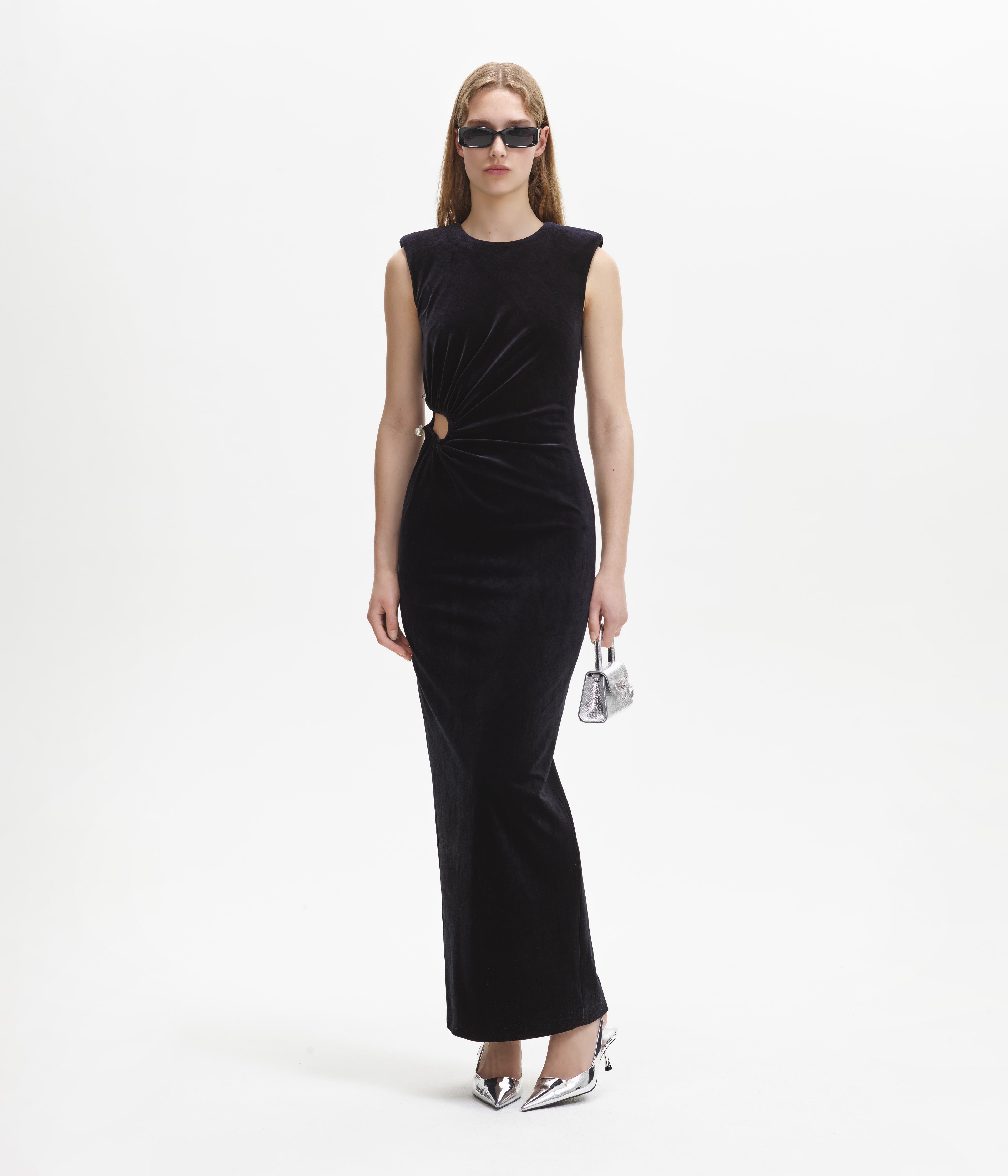 Velvet black 2024 maxi dress