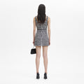 Black Check Boucle Mini Dress