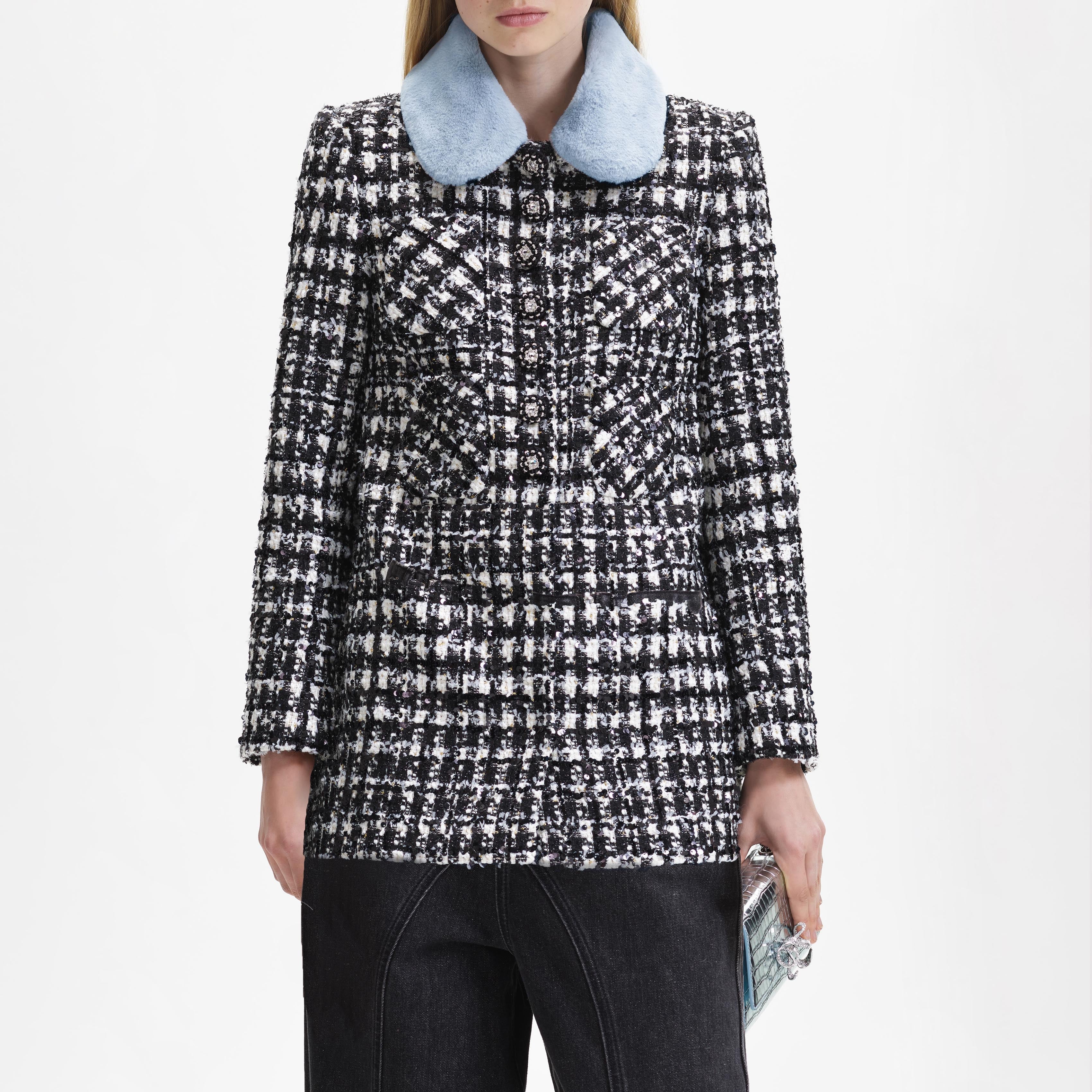 Check boucle clearance coat