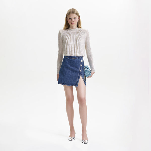 Zara jean hotsell mini skirt