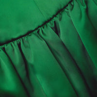 Green Satin Bandeau Maxi Dress