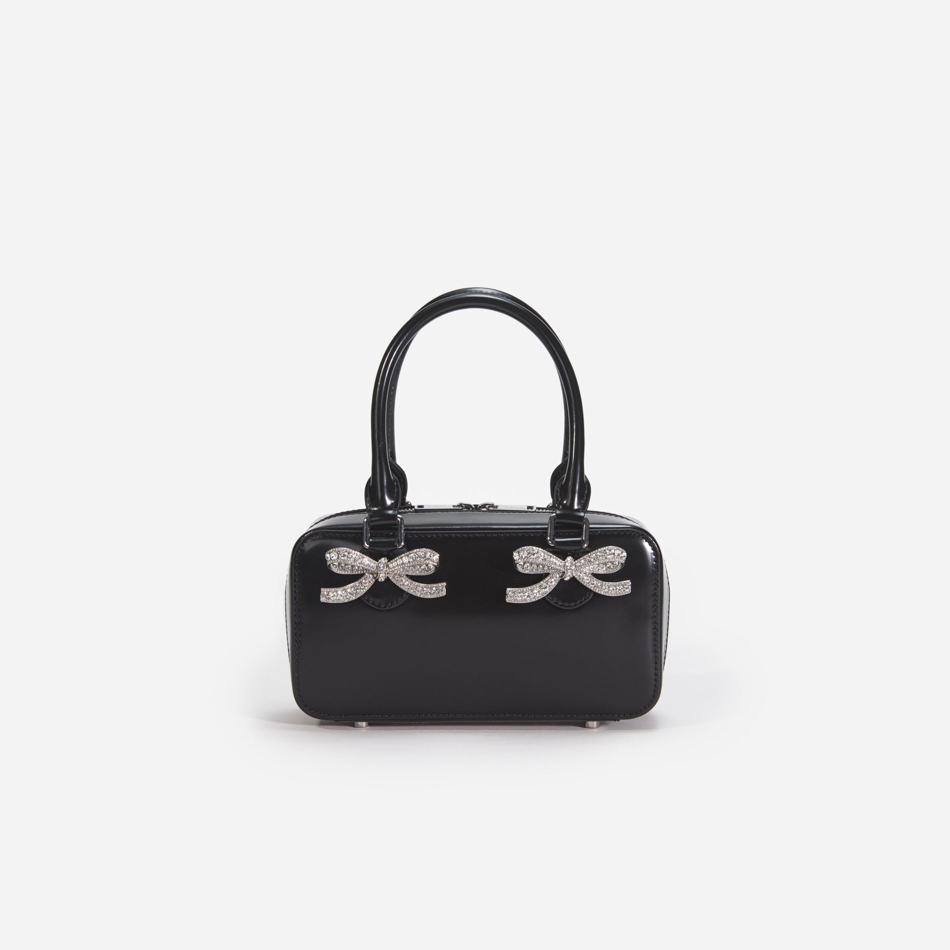 Black Leather Mini Tote Bag