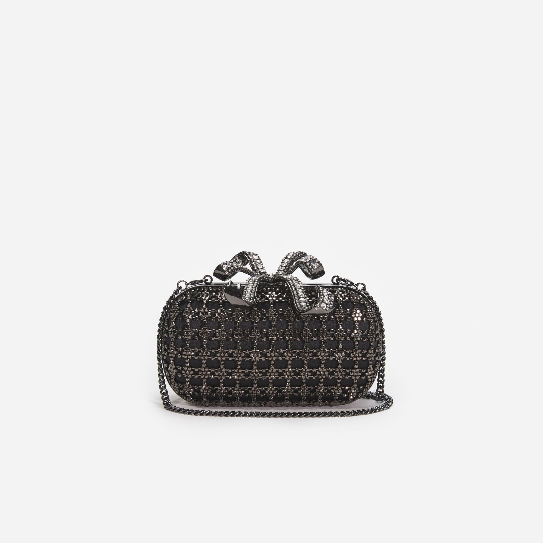 Black Crystal Clutch Bag