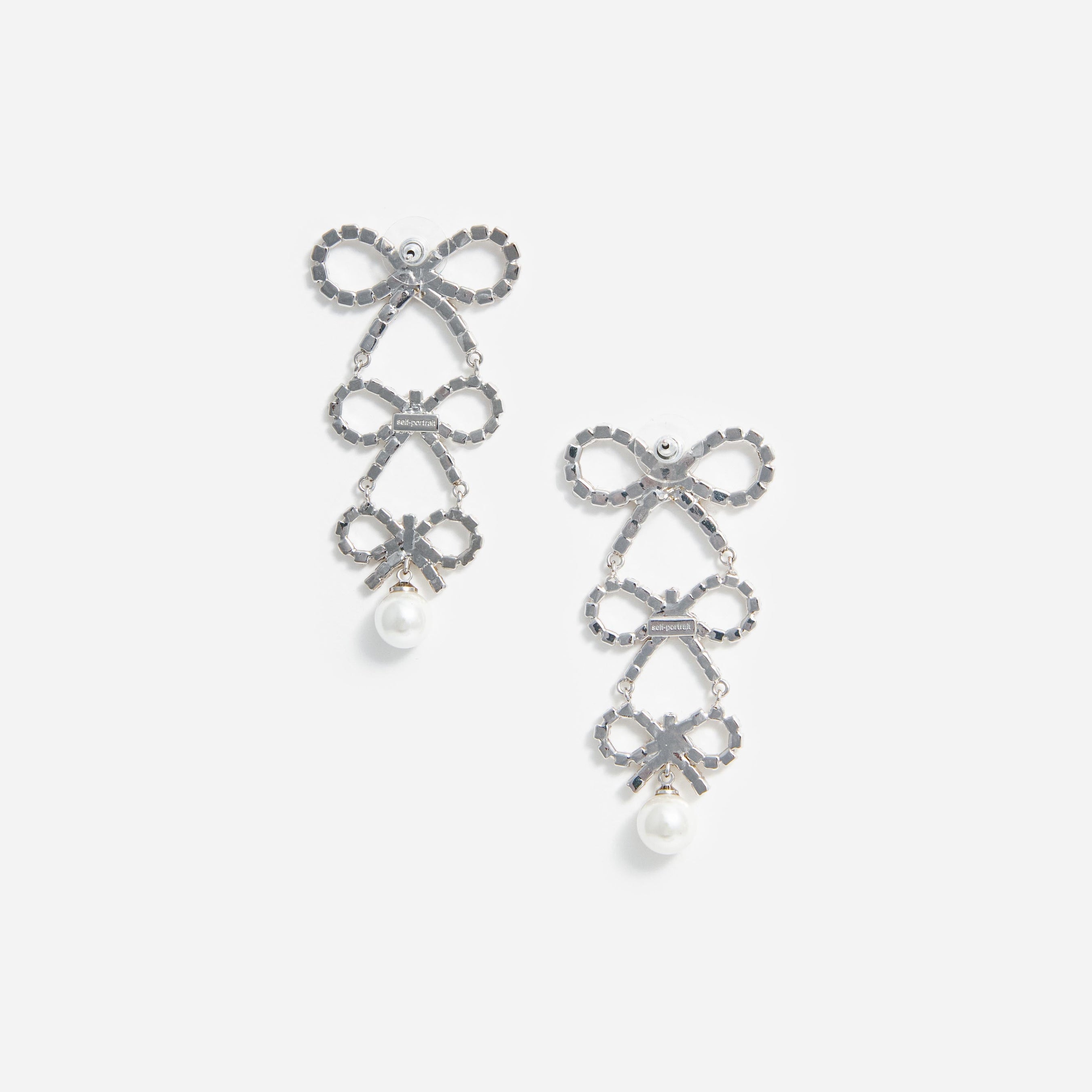 Tiered Crystal Bow Earrings