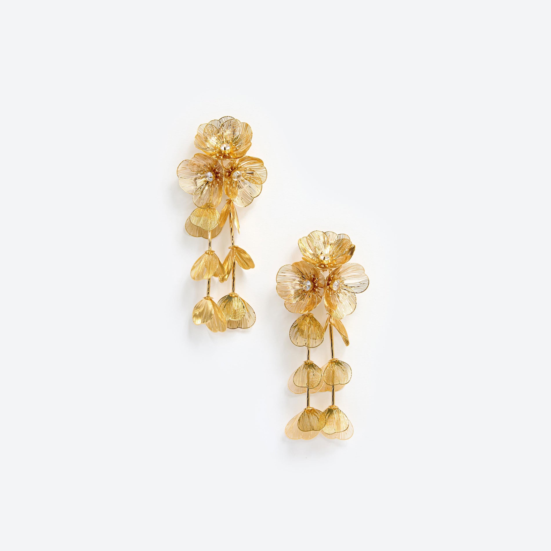 Gold Floral Earrings