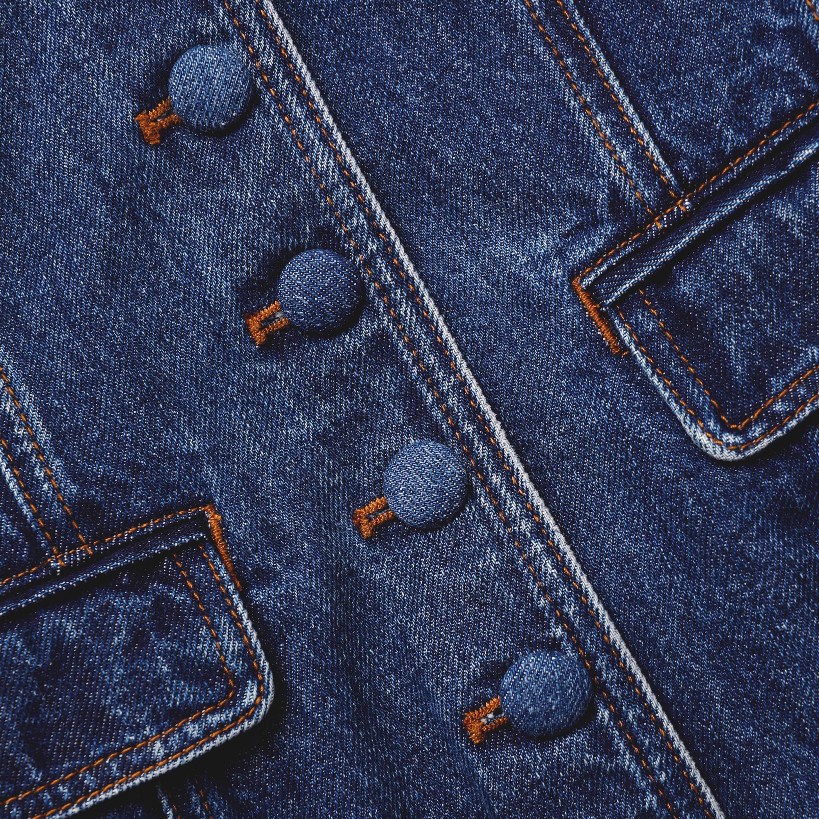 Flared Denim Midi Dress