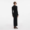 Black Ribbed Knit Maxi Dress