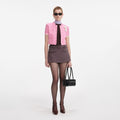 Brown Cotton Skort