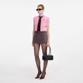 Brown Cotton Skort