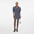 Grey Cotton Long Sleeve Mini Dress