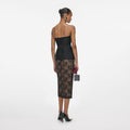 Black Taffeta Bandeau Top