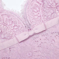 Pink Floral Lace Mini Dress
