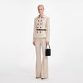 Beige Twill Jumpsuit