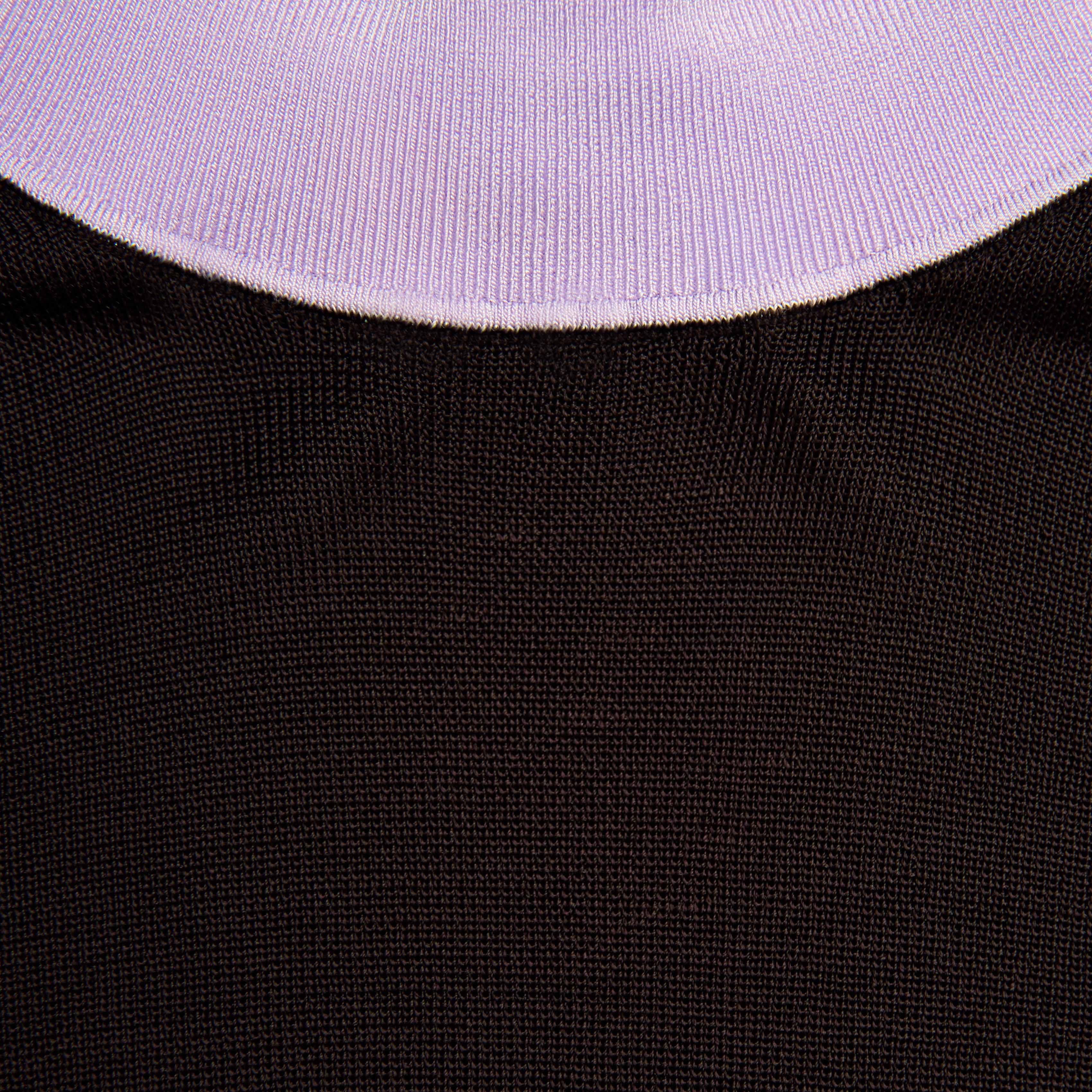 Brown Viscose Knit Short Sleeve Top