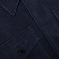 Navy Suede Oversized Jacket
