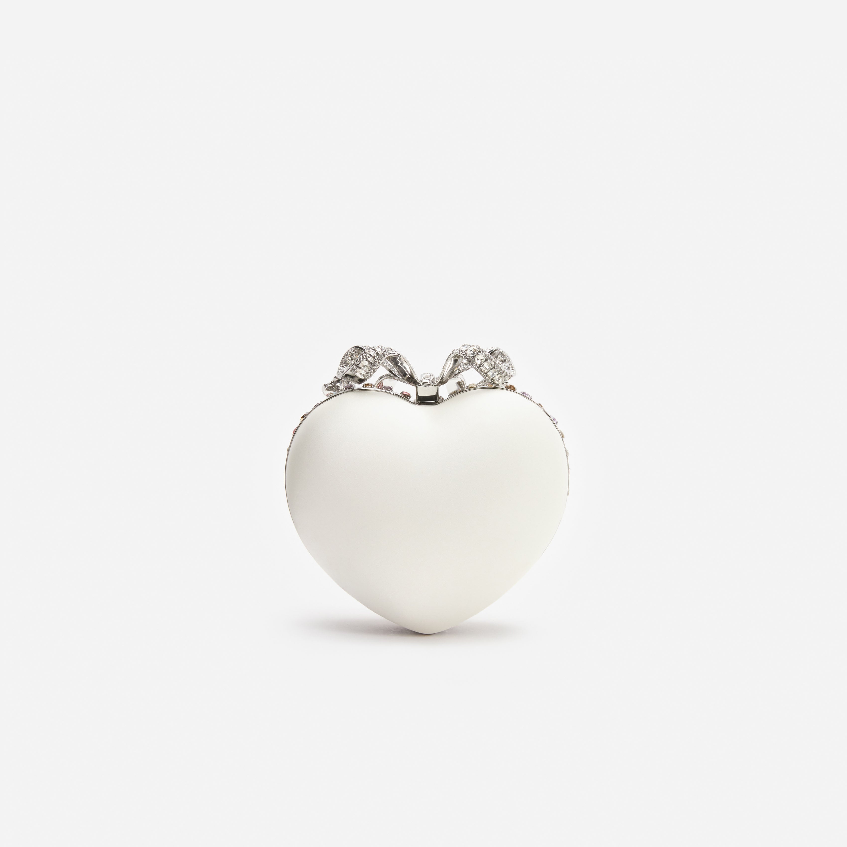 Multi Crystal Heart Clutch Bag