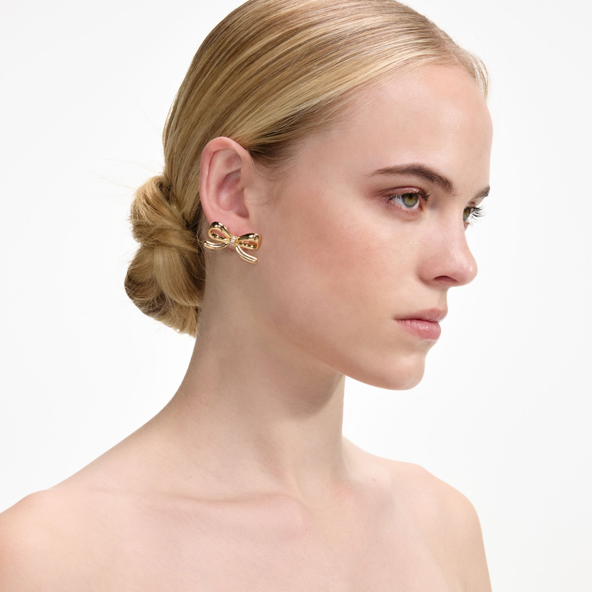 Gold Bow Earrings