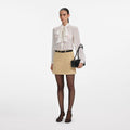 Cream And Gold Chiffon Blouse