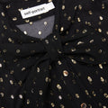 Black And Gold Tie Neck Maxi Dress