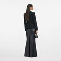 Black Tailored Boucle Maxi Dress