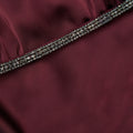 Burgundy Satin Maxi Dress