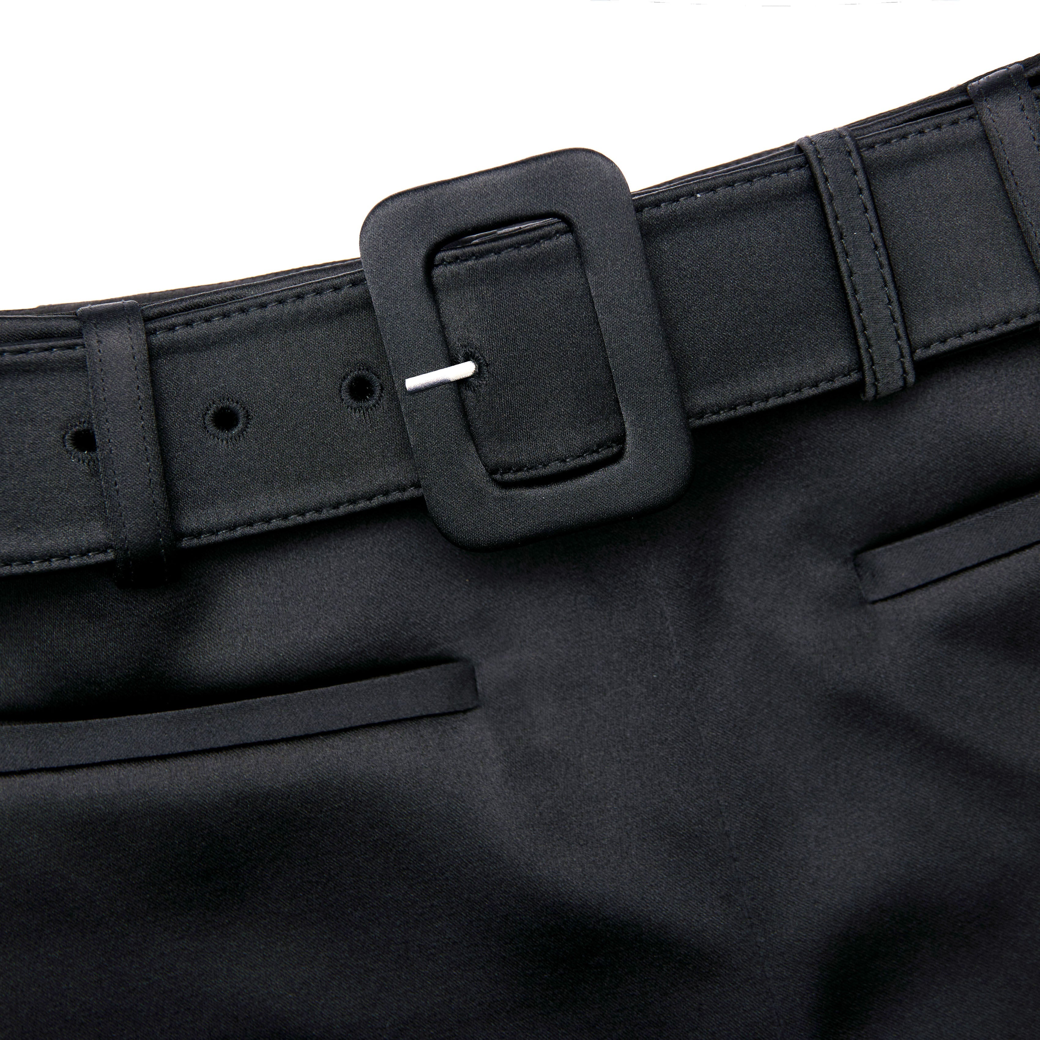 Black Satin Shorts