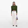 Cream Satin Trousers