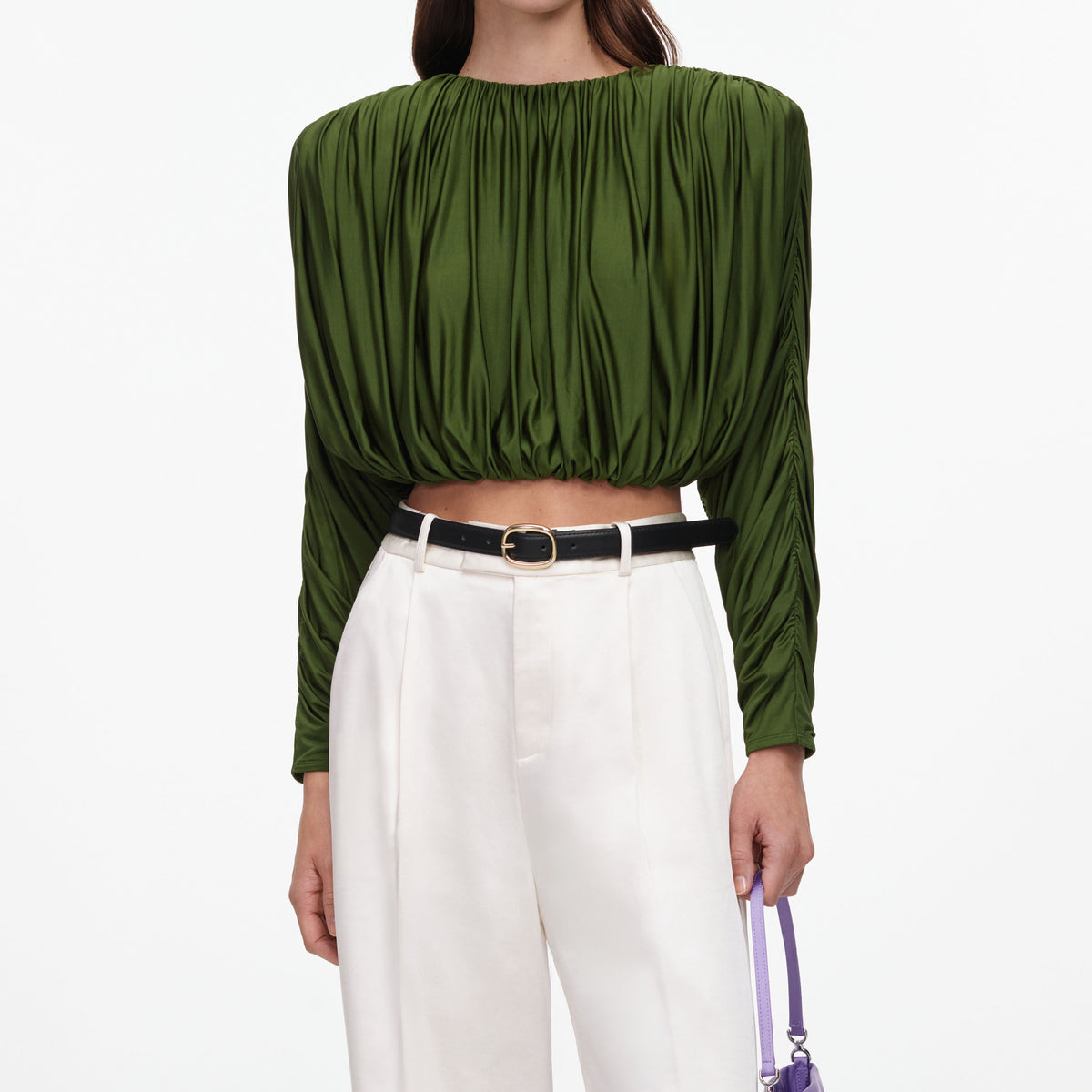 Cream Satin Trousers