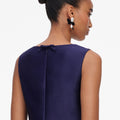 Navy Taffeta Lace Mini Dress
