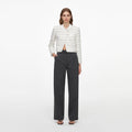 White Boucle Boxy Jacket