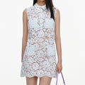 Blue Lace Mini Dress