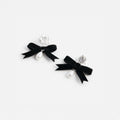 Pearl Black Bow Earring