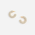 Gold Crystal Hoop Earring