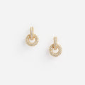 Gold Small Crystal Hoop Earring