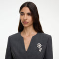 Crystal Flower Brooch