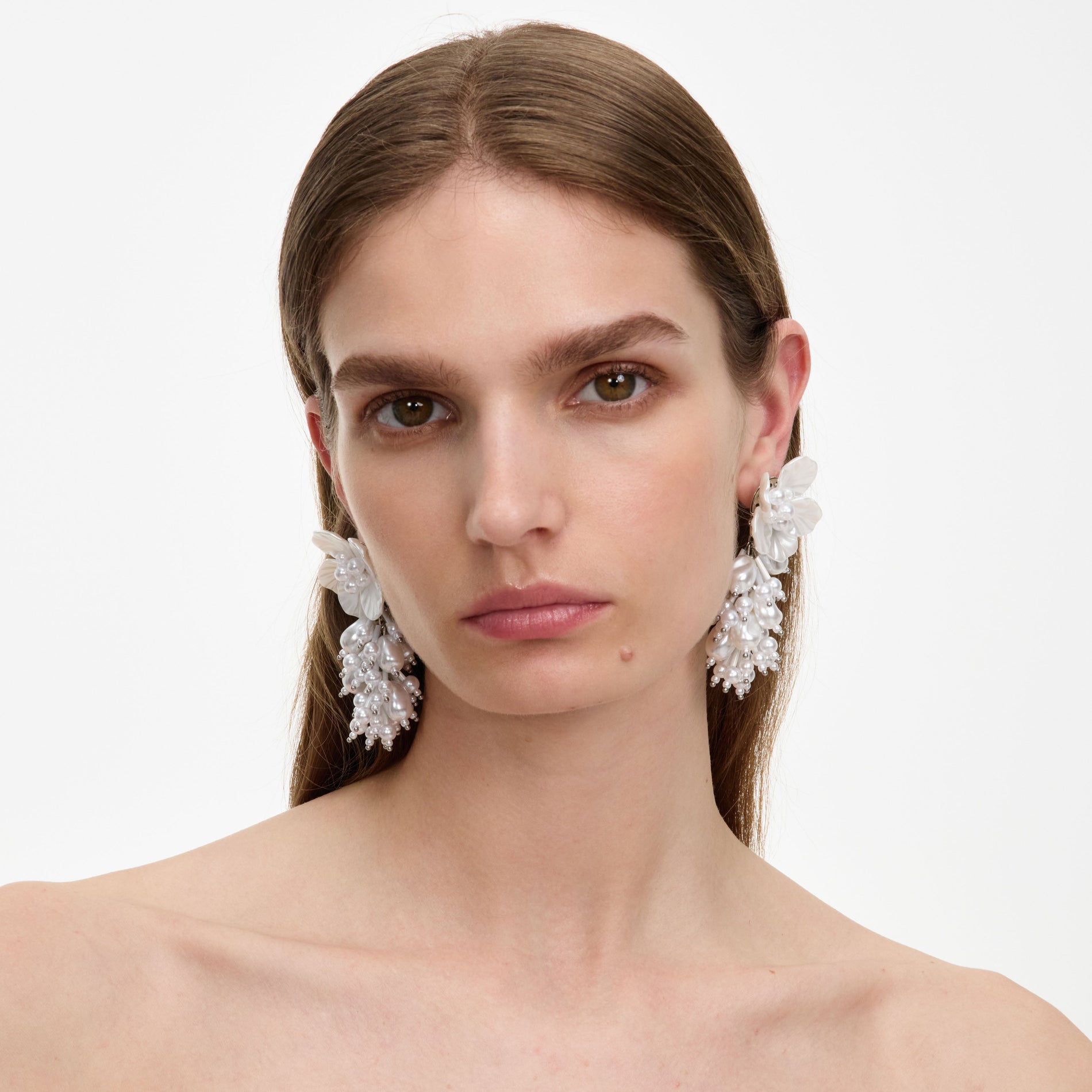 Pearl Flower Beaded Cluster Earring